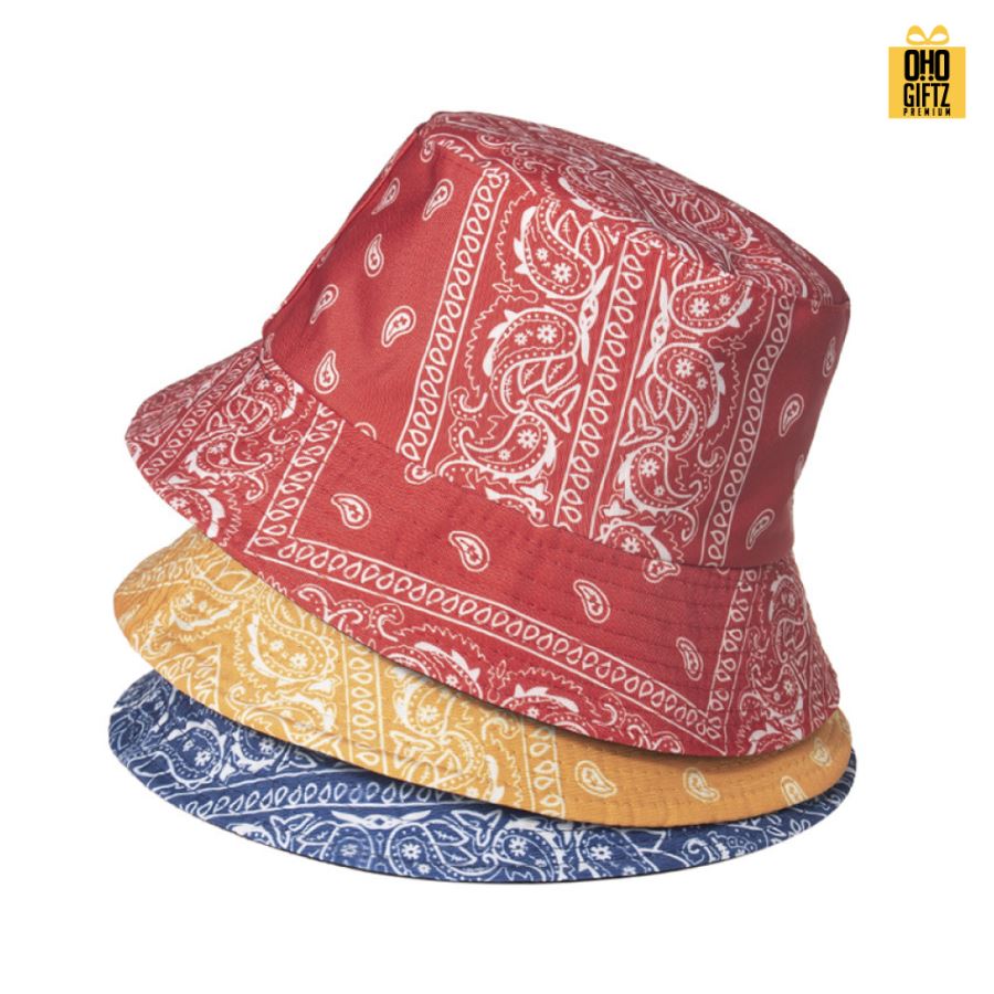 หมวกBucketลายลูกน้ำ สกรีนโลโก้ ทำเป็นของพรีเมี่ยม ของที่ระลึกได้