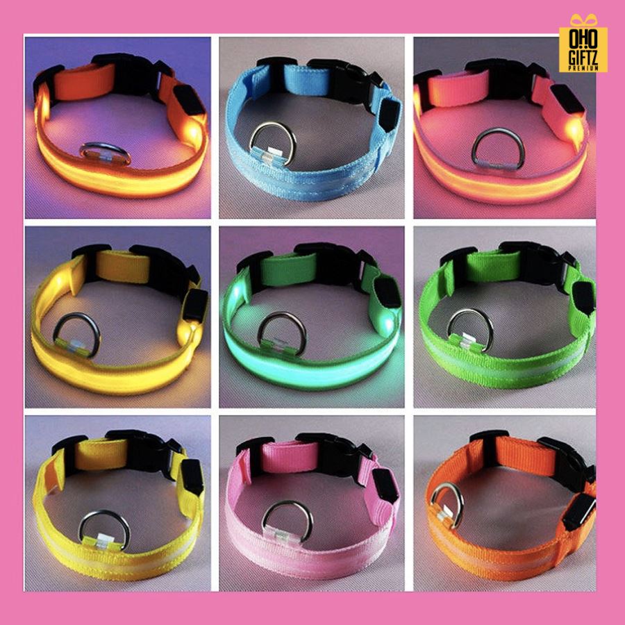 ปลอกคอสัตว์เลี้ยง LED ปลอดภัยในยามค่ำคืน สกรีนโลโก้ ทำเป็นของพรีเมี่ยม