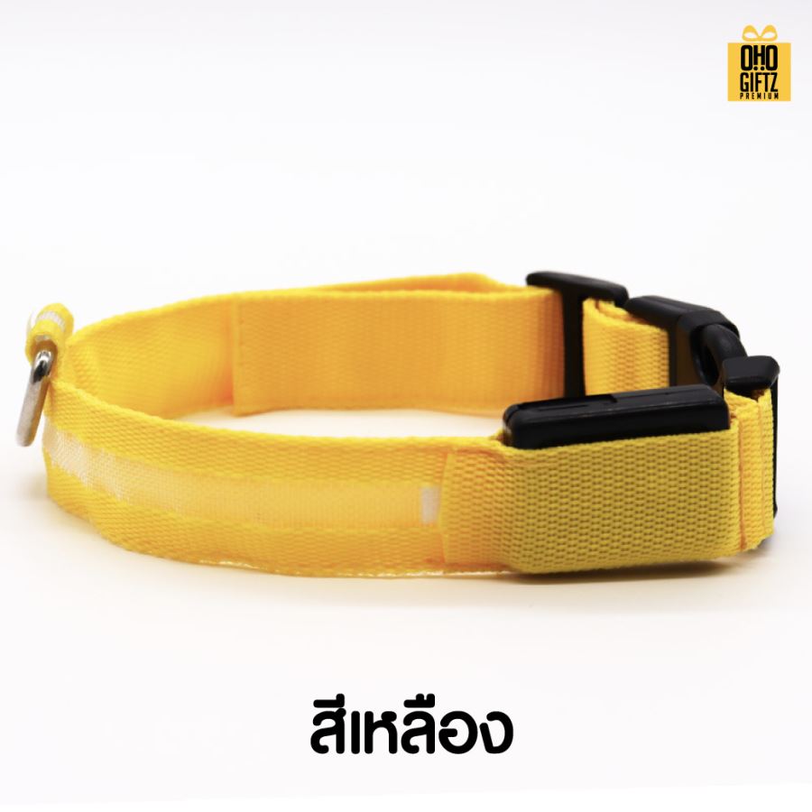 ปลอกคอสัตว์เลี้ยง LED ปลอดภัยในยามค่ำคืน สกรีนโลโก้ ทำเป็นของพรีเมี่ยม