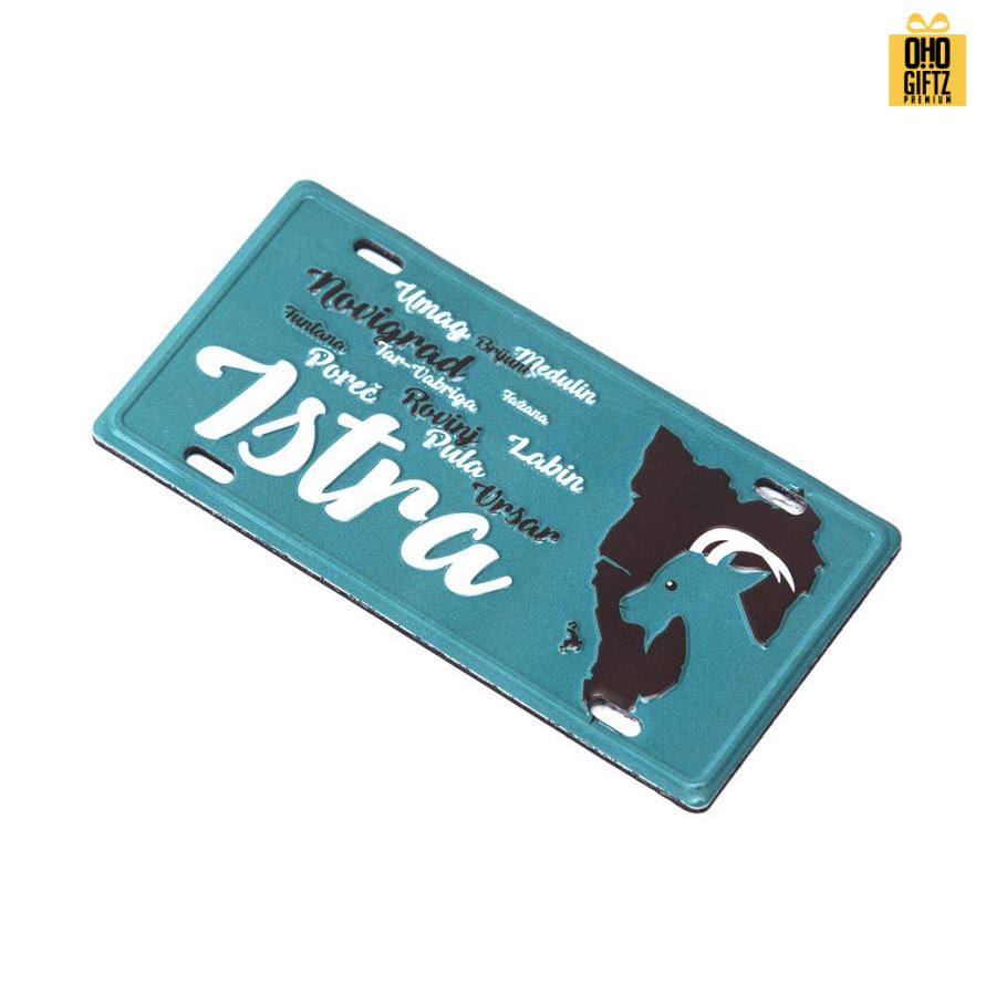 แม่เหล็กติดตู้เย็นป้ายอลูมิเนียม พิมพ์ไม่จำกัดสี สกรีนโลโก้ ทำเป็นของพรีเมี่ยม ของชำร่วยได้