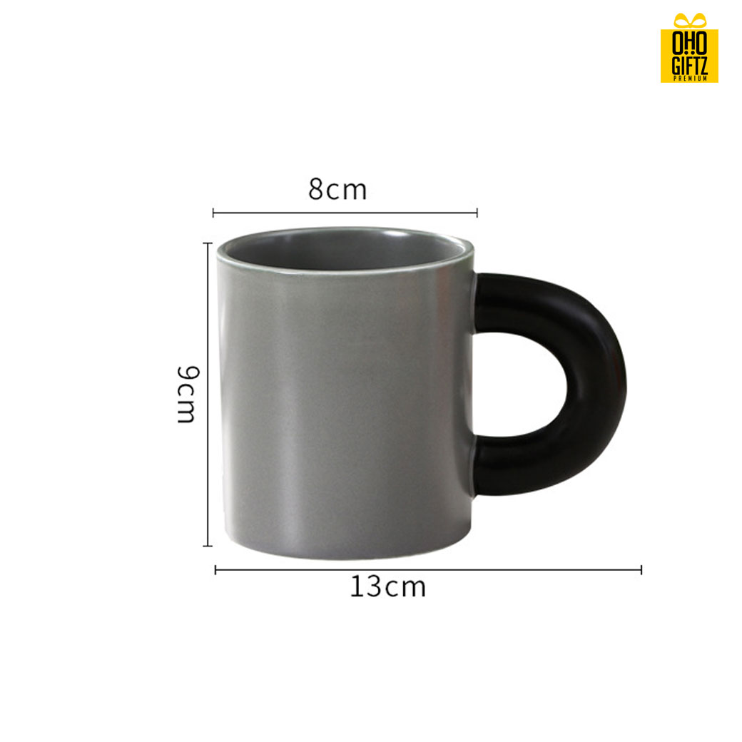 แก้วเซรามิกหูจับหนา สกรีนชื่อ สกรีนโลโก้ ทำเป็นของพรีเมี่ยมได้