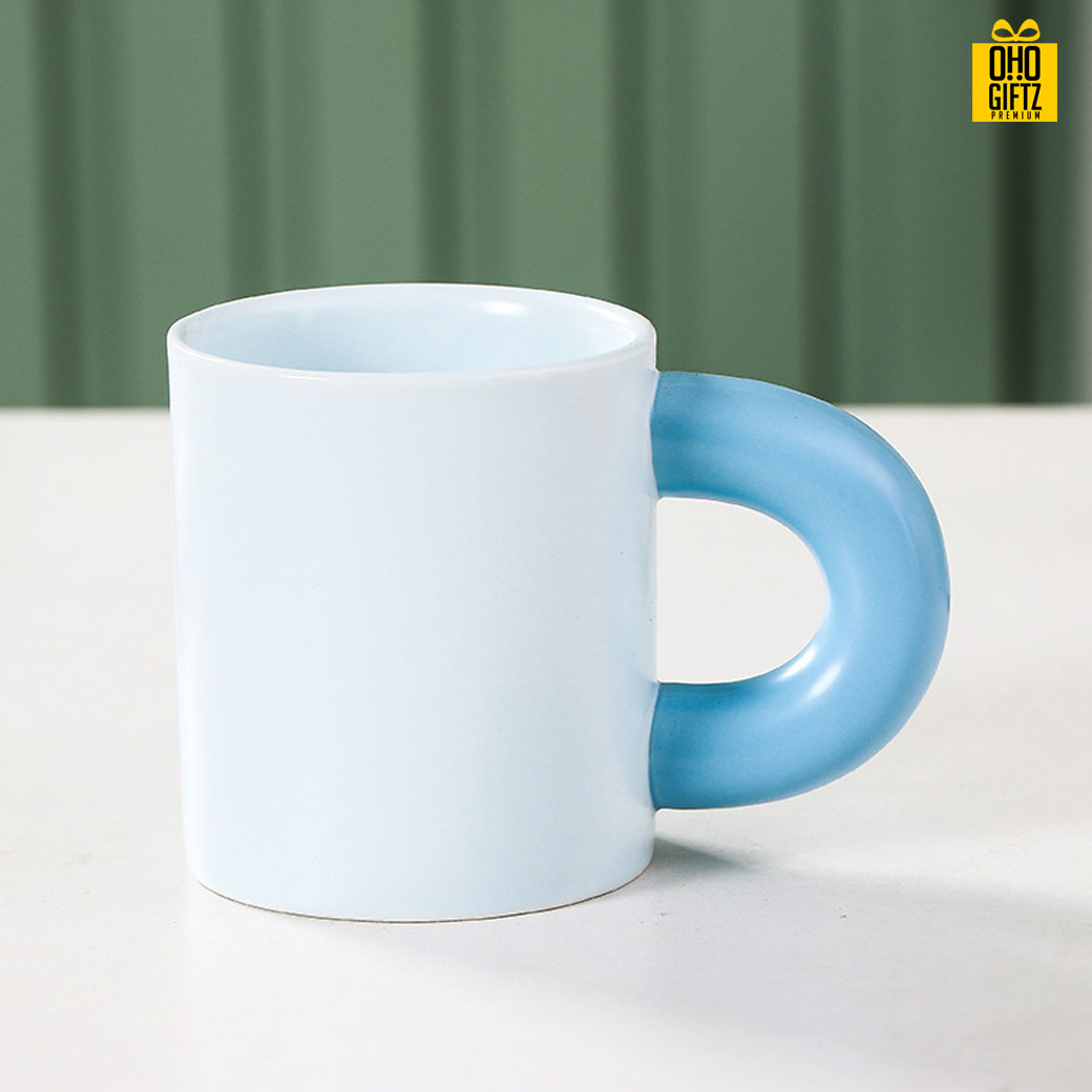 แก้วเซรามิกหูจับหนา สกรีนชื่อ สกรีนโลโก้ ทำเป็นของพรีเมี่ยมได้