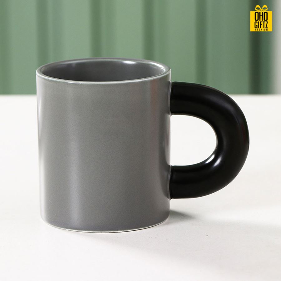 แก้วเซรามิกหูจับหนา สกรีนชื่อ สกรีนโลโก้ ทำเป็นของพรีเมี่ยมได้