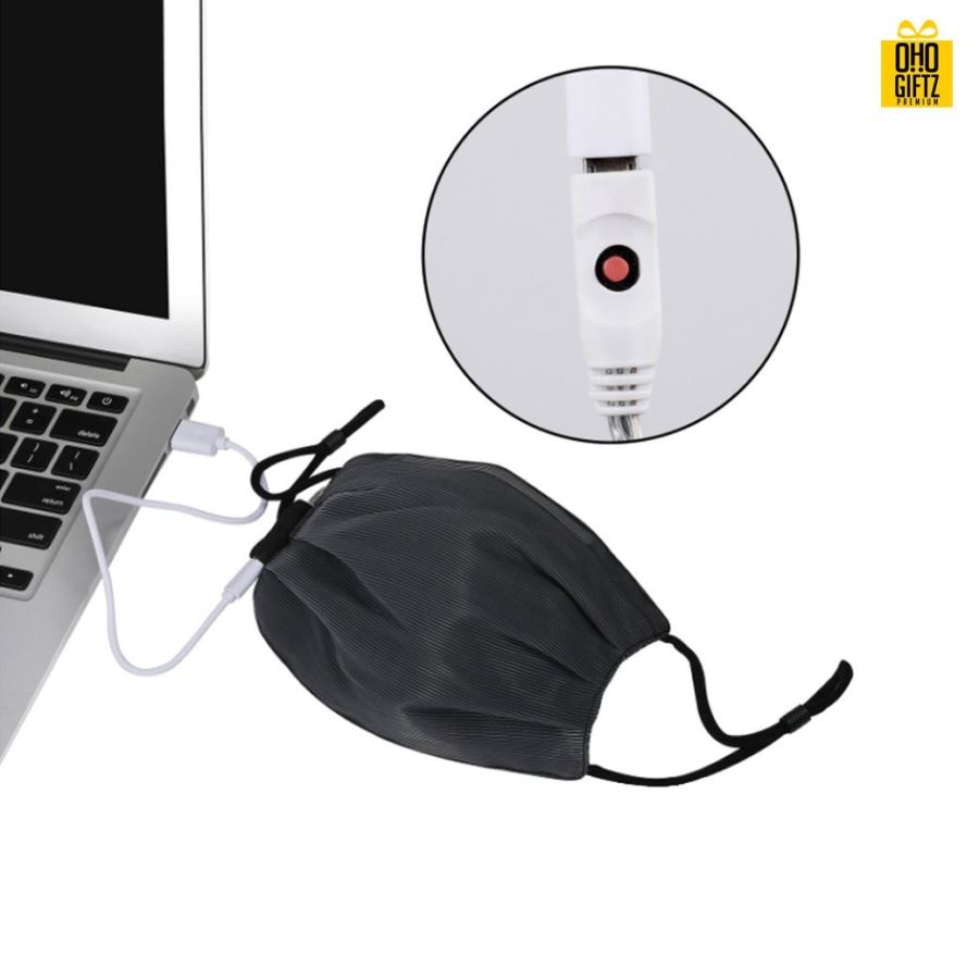 หน้ากากผ้า LED เปลี่ยนสีได้ แถมฟรีแผ่นกรอง 5 ชั้น