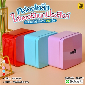 กล่องเหล็กใส่ของอเนกประสงค์ กรีนโลโก้ ทำเป็นของพรีเมี่ยม 