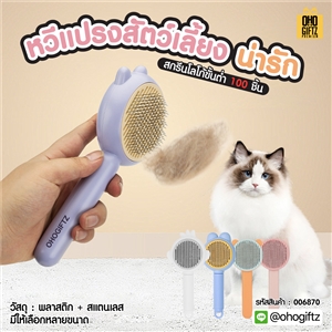 หวีแปรงสัตว์เลี้ยงน่ารัก สกรีนโลโก้  ทำเป็นของพรีเมี่ยมได้