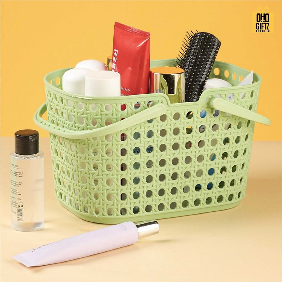 ตะกร้าใส่ของพลาสติก PP สกรีนโลโก้ ทำเป็นของพรีเมี่ยม 