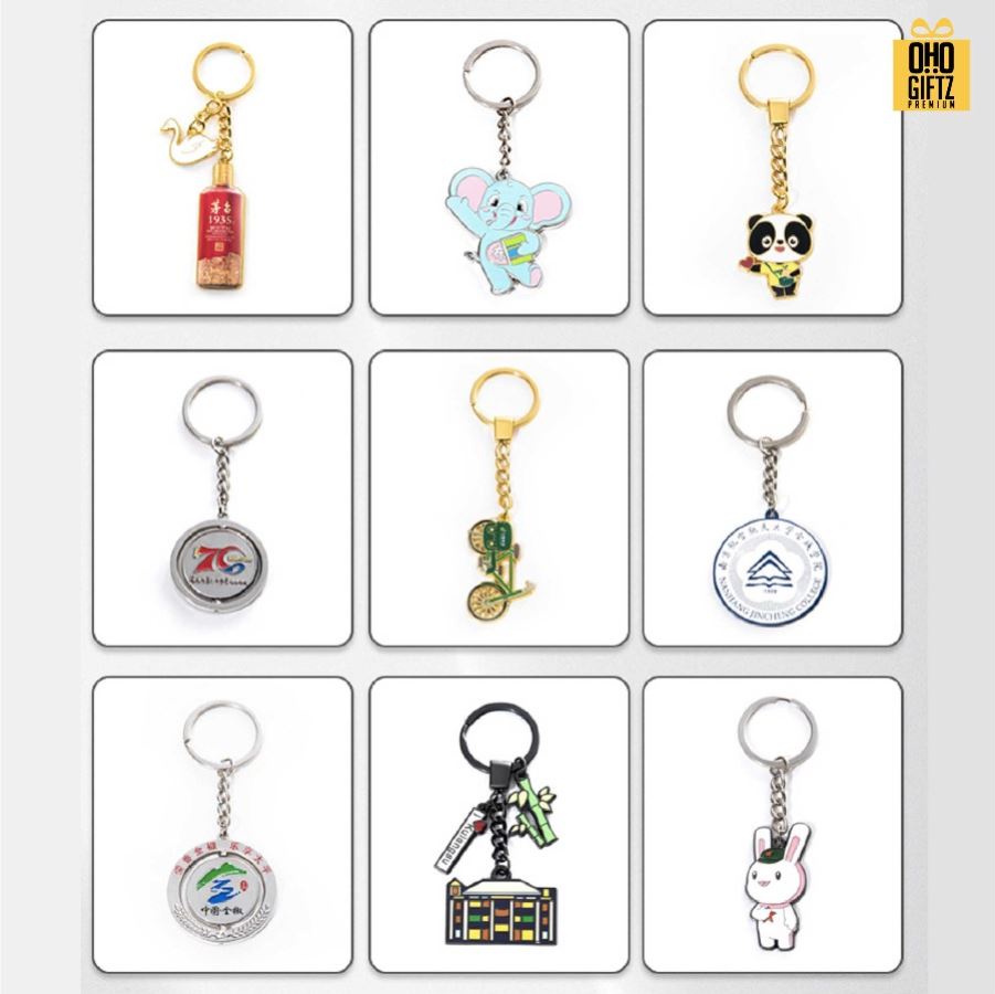 พวงกุญแจโลหะเคลือบสี ดีไซน์ตามต้องการ สกรีนโลโก้ ทำเป็นของพรีเมี่ยม ของชำร่วยได้