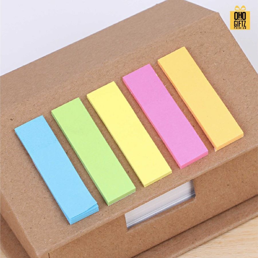 กล่องกระดาษโน๊ตทรงบ้าน สกรีนโลโก้ ทำเป็นของพรีเมี่ยม ของชำร่วยได้