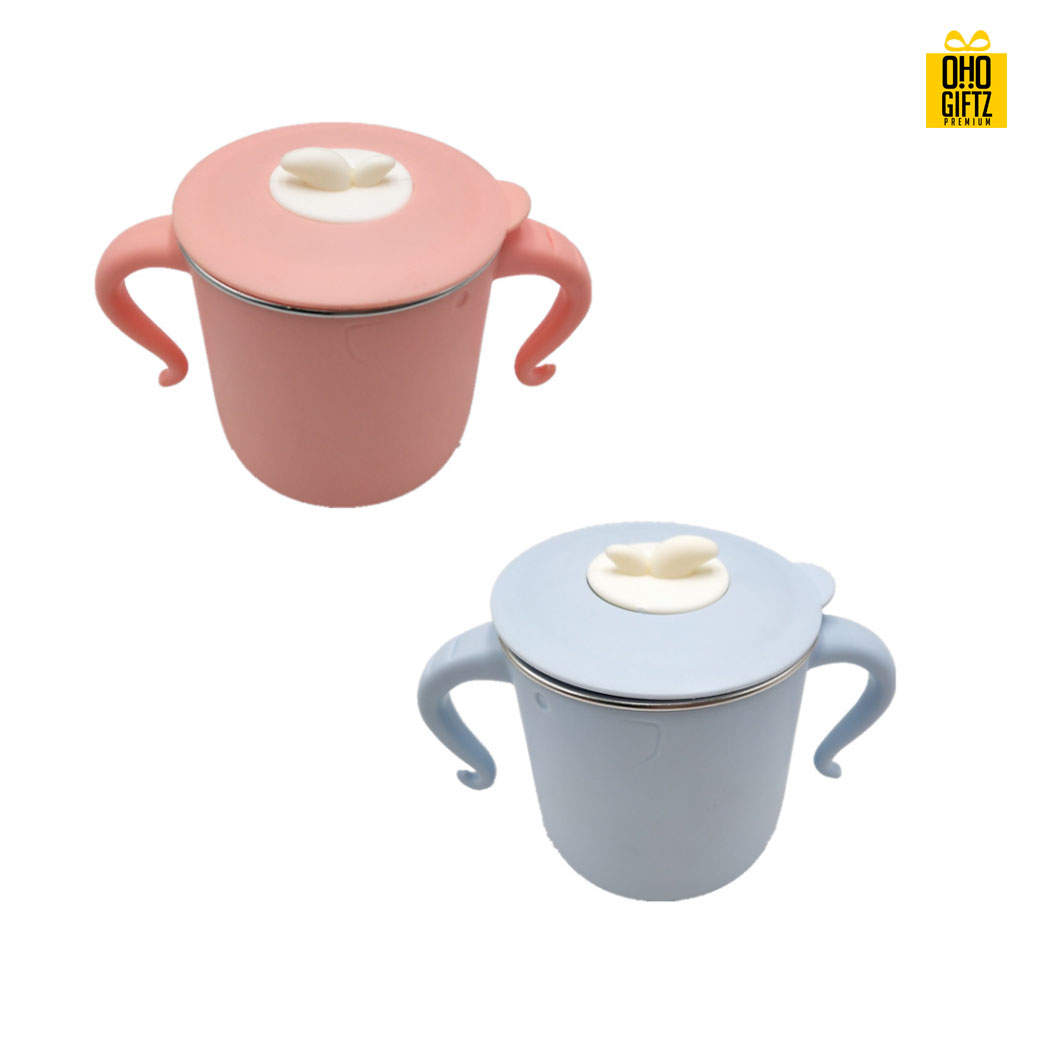 ถ้วยสแตนเลสสำหรับเด็ก สกรีนชื่อ สกรีนโลโก้ ทำเป็นของพรีเมี่ยมได้ 