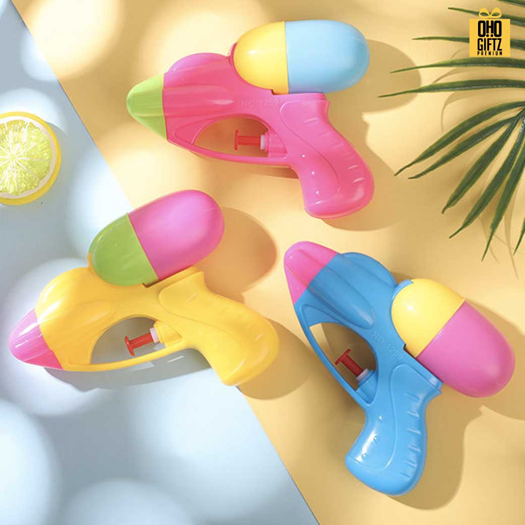 ปืนฉีดน้ำสีสดใส ไซต์มินิ สกรีนโลโก้ ทำเป็นของพรีเมี่ยม