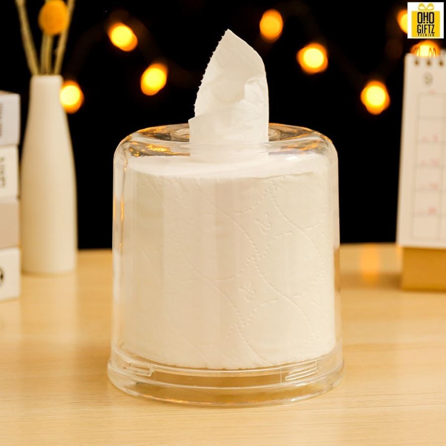 กล่องทิชชู่อะคริลิคใส สกรีนโลโก้ ทำเป็นของพรีเมี่ยม ของชำร่วยได้