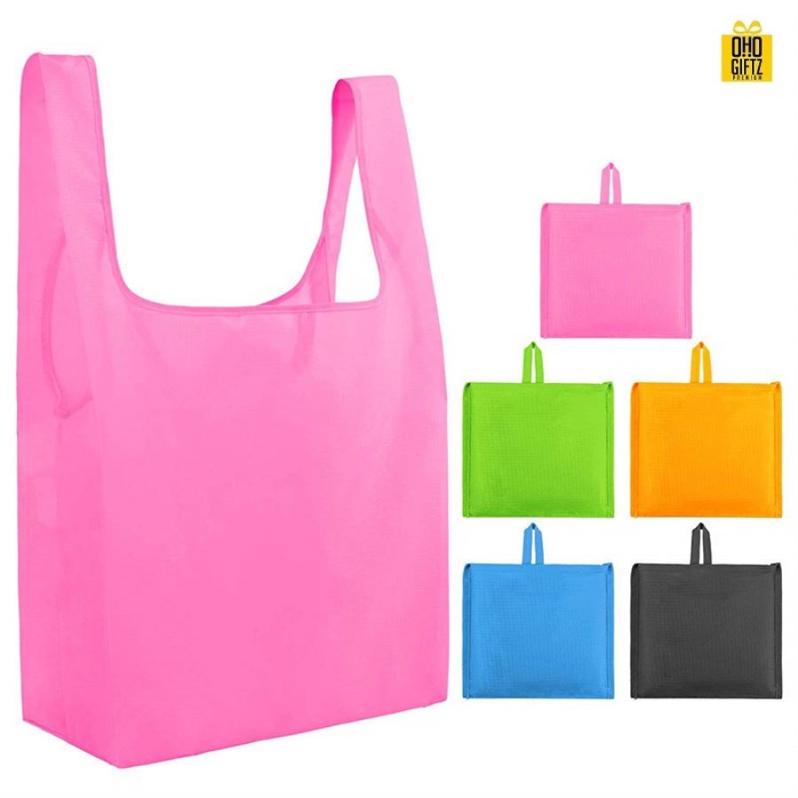 กระเป๋าพับได้ผ้า OXFORD สกรีนโลโก้ ทำเป็นของพรีเมี่ยม ของที่ระลึก