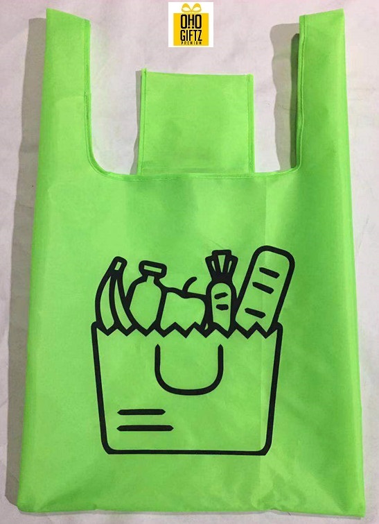 กระเป๋าพับได้ผ้า OXFORD สกรีนโลโก้ ทำเป็นของพรีเมี่ยม ของที่ระลึก