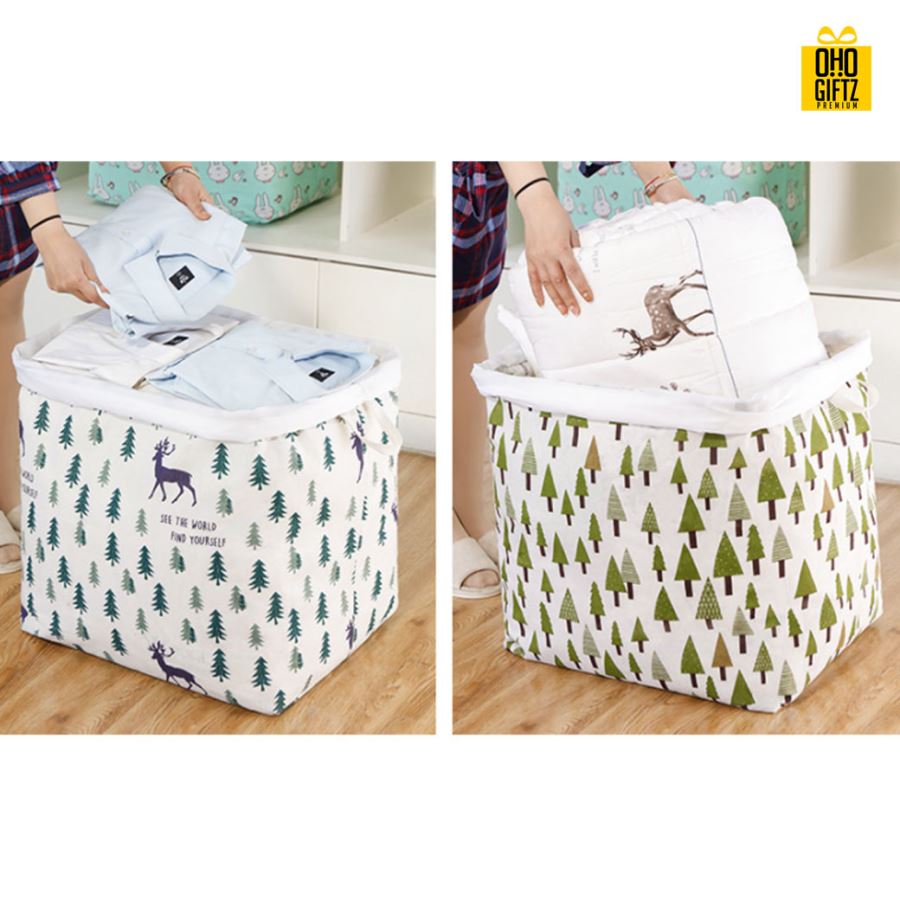 ตะกร้าเก็บผ้านวม สกรีนโลโก้ ทำเป็นของพรีเมี่ยม ของชำร่วยได้