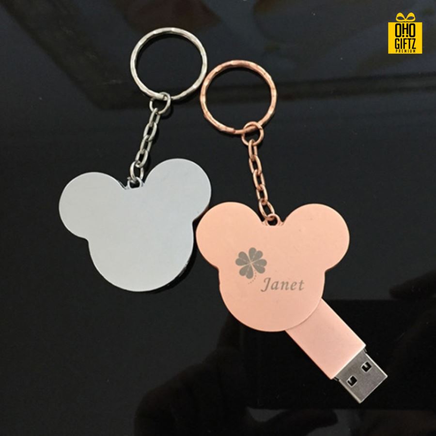 แฟลชไดรฟ์ Mickey สกรีนโลโก้ สกรีนชื่อร้าน ทำเป็นของพรีเมี่ยมได้