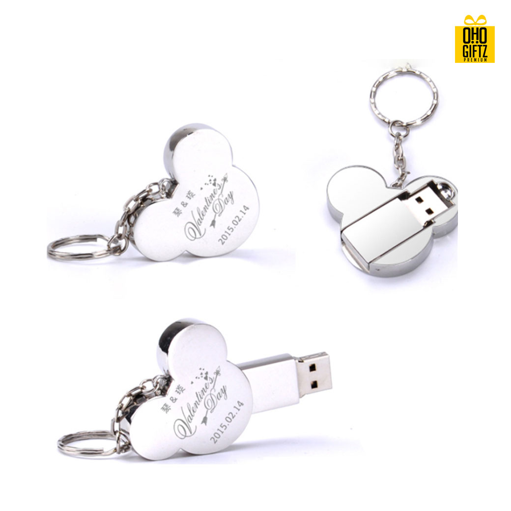 แฟลชไดรฟ์ Mickey สกรีนโลโก้ สกรีนชื่อร้าน ทำเป็นของพรีเมี่ยมได้