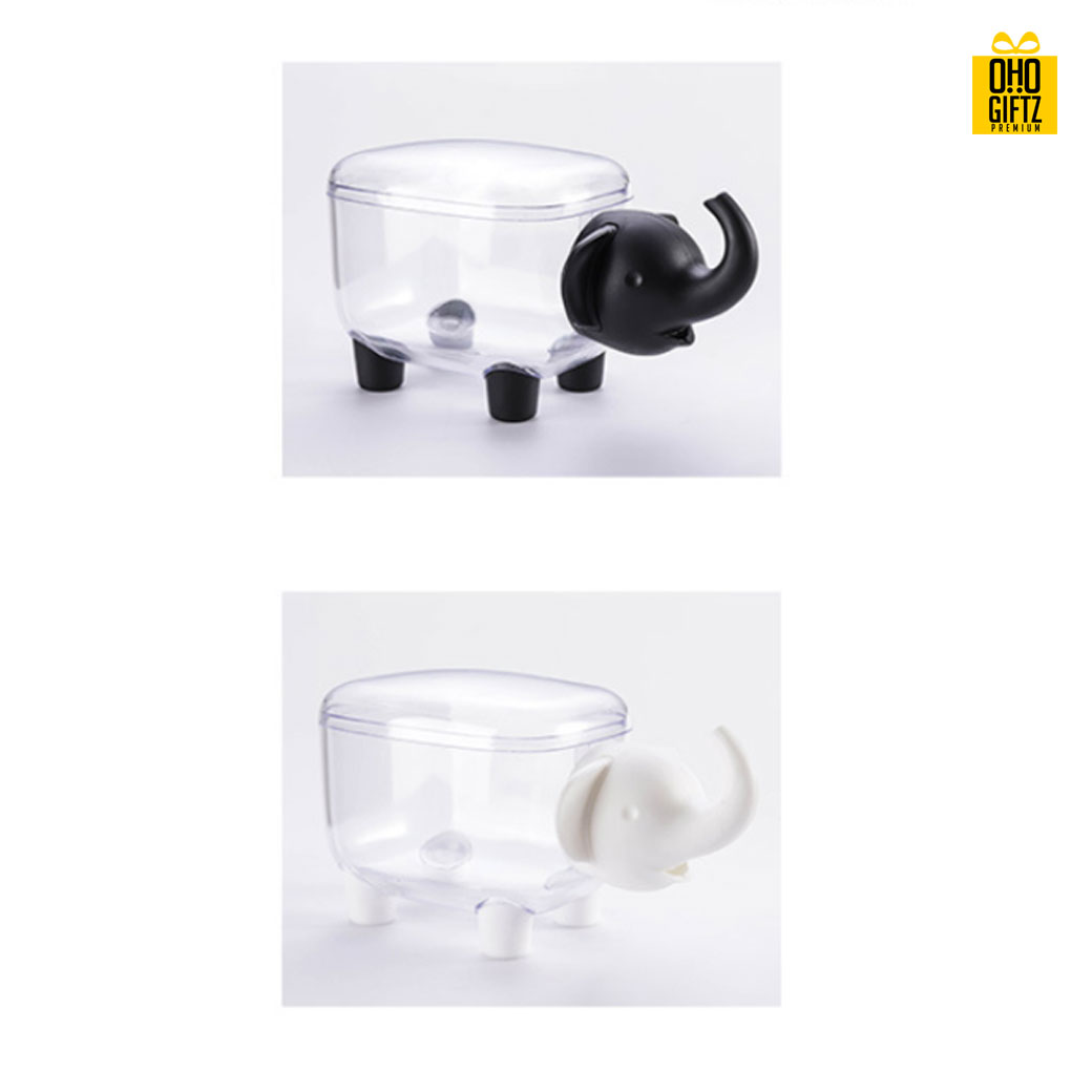 กล่องเก็บของ ตั้งโต๊ะช้างน้อย สกรีนชื่อ สกรีนโลโก้ ทำเป็นของพรีเมี่ยมได้ 