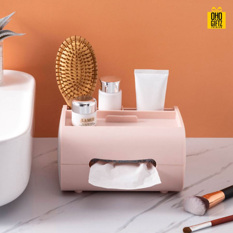 กล่องใส่ทิชชู่วางมือถือ สกรีนโลโก้ ทำเป็นของพรีเมี่ยม ของชำร่วยได้