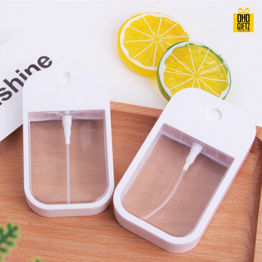 สเปรย์แอลกอฮอล์แบบพกพา สกรีนชื่อ สกรีนโลโก้ทำเป็นของพรีเมี่ยมได้ 