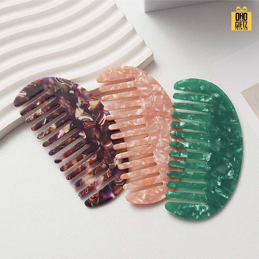 หวีพกพาลายกระ สกรีนโลโก้ ทำเป็นของพรีเมี่ยมได้