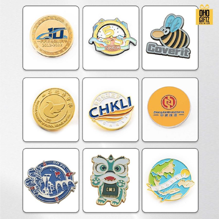 เข็มกลัดโลหะเคลือบสี ดีไซน์ตามต้องการ ทำเป็นของพรีเมี่ยม ของที่ระลึก ของชำร่วย