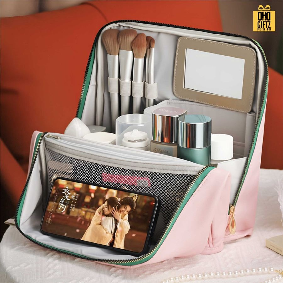 กระเป๋าใส่เครื่องสำอางเสริมเดินทาง สกรีนโลโก้ ทำเป็นของพรีเมี่ยมได้