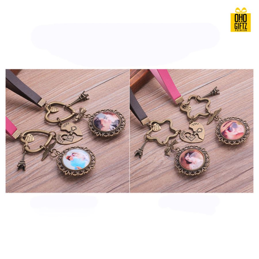 เซตพวงกุญแจคู่ พิมพ์สติกเกอร์ชื่อฟรี ทำเป็นของพรีเมี่ยม ของชำร่วยงานเเต่งงานได้