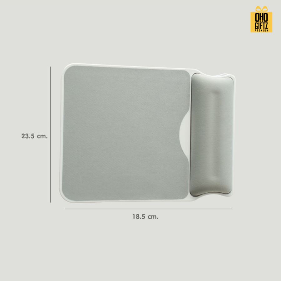 แผ่นรองเม้าส์มีที่รองข้อมือ สกรีนโลโก้  ทำเป็นของพรีเมี่ยมได้