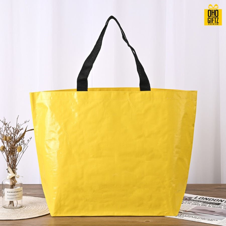 กระเป๋าผ้ากระสอบ PP สกรีนโลโก้ ทำเป็นของพรีเมี่ยมได้