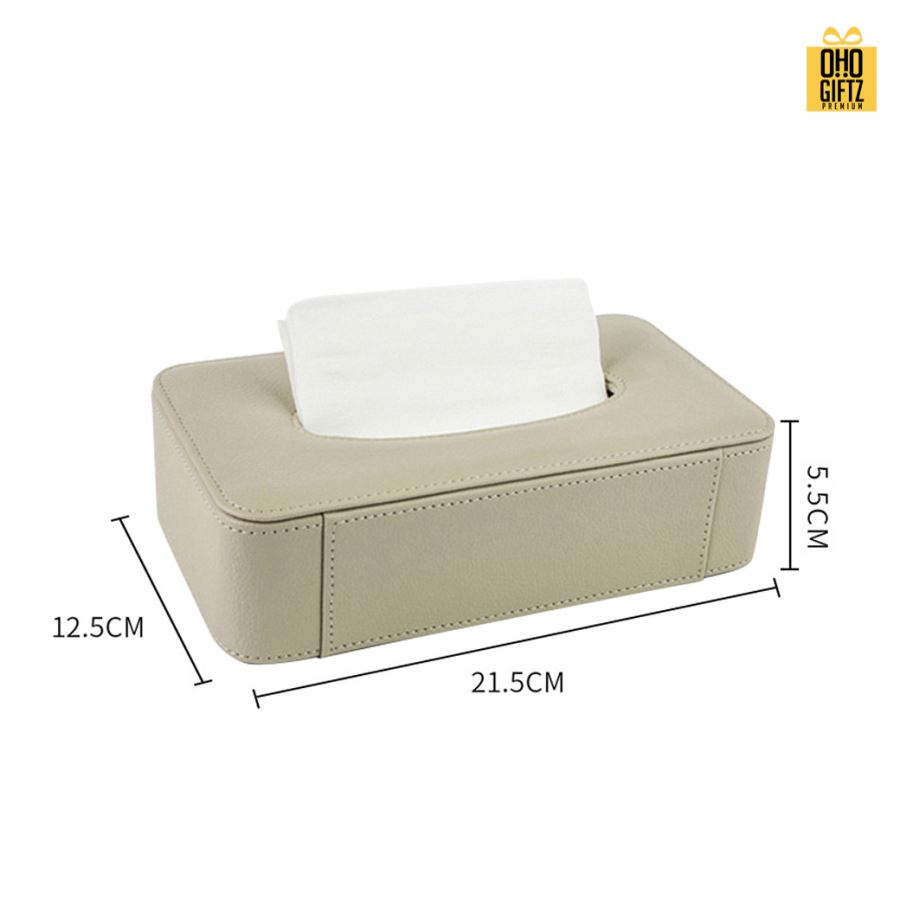กล่องทิชชูPUแบบแขวน สกรีนโลโก้ ทำเป็นของพรีเมี่ยม ของชำร่วยได้