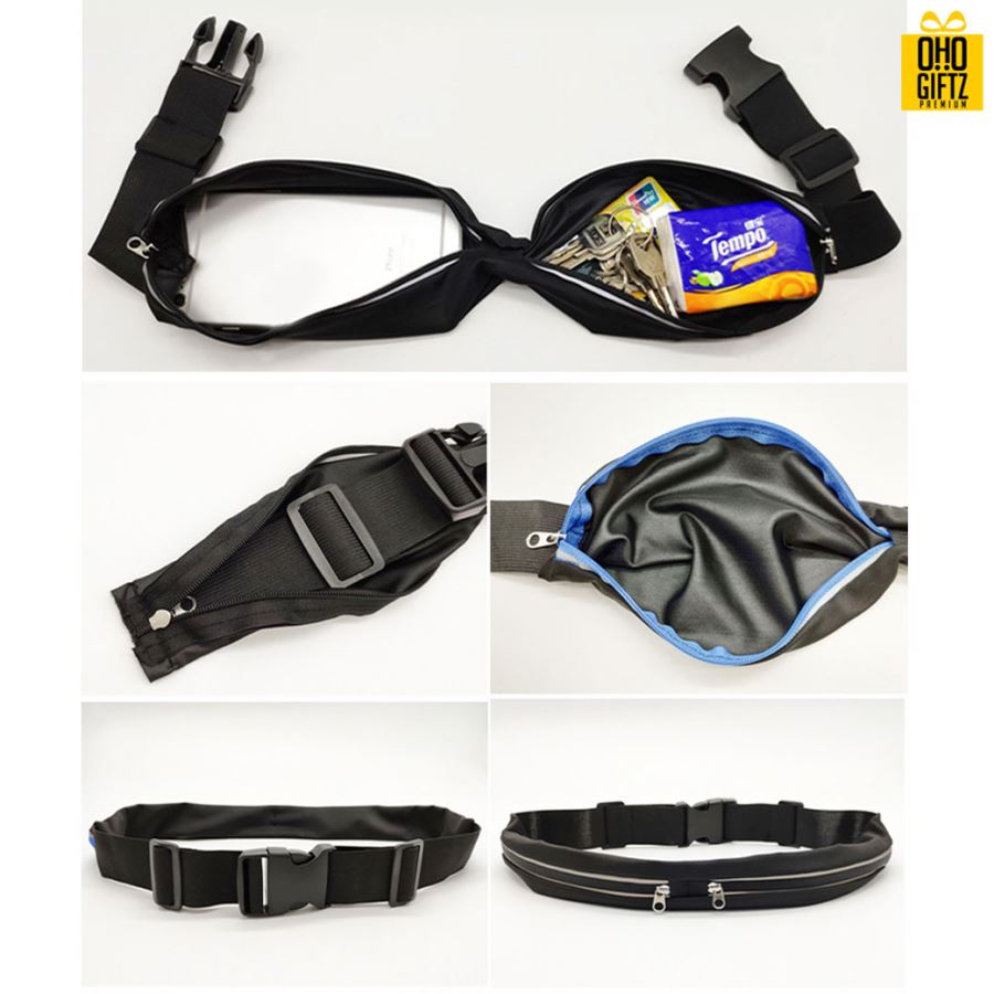 กระเป๋าคาดเอวแถบสะท้อนแสง สกรีนชื่อ สกรีนโลโก้ได้