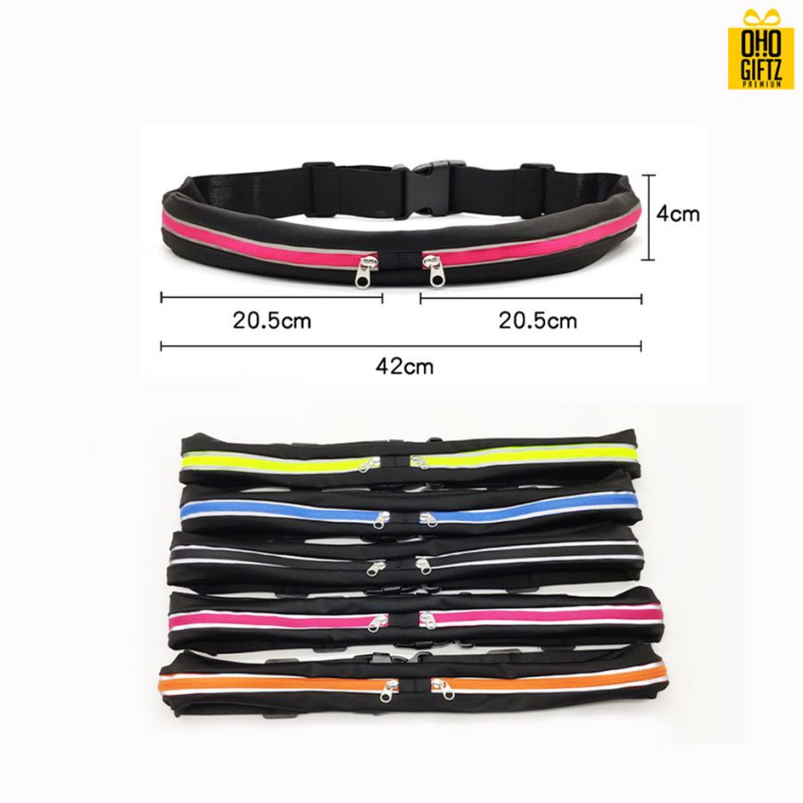 กระเป๋าคาดเอวแถบสะท้อนแสง สกรีนชื่อ สกรีนโลโก้ได้