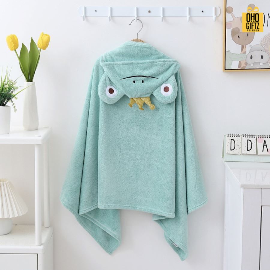 ผ้าห่มมีฮู้ดหัวกบ เพิ่มโลโก้, ติดลาเบล ทำเป็นของพรีเมี่ยมได้