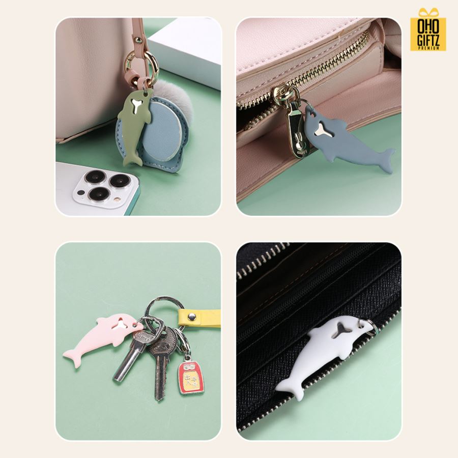 พวงกุญแจโลมา เก็บซิมการ์ดพร้อมเข็ม สกรีนโลโก้ ทำเป็นของพรีเมี่ยมได้