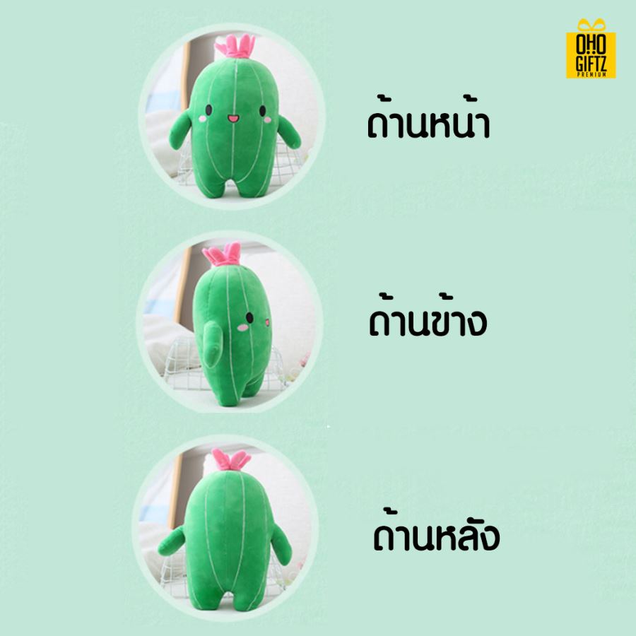 ตุ๊กตาแคคตัส สกรีนชื่อ สกรีนโลโก้ ทำเป็นของพรีเมี่ยมได้ 