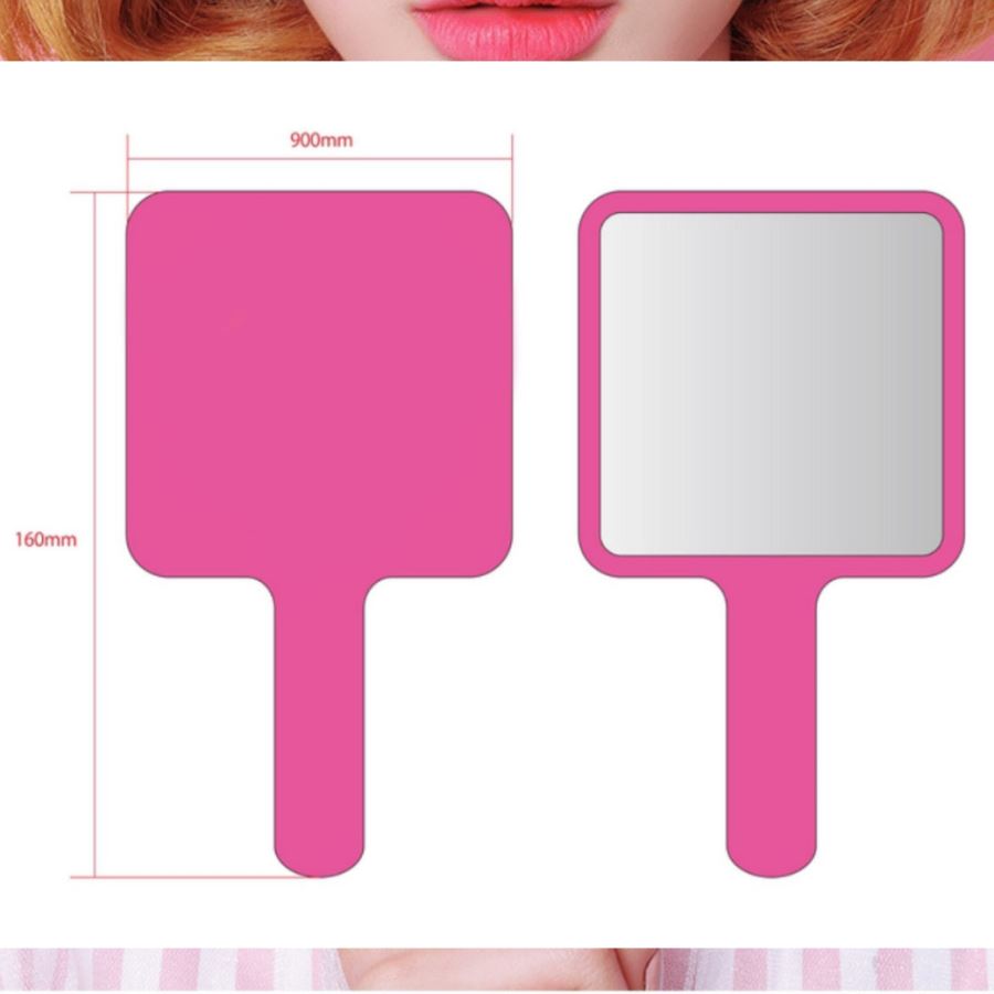 กระจก Hand Mirror mini size สกรีนโลโก้ฟรี1สี1จุด!! ทำเป็นของพรีเมี่ยมได้
