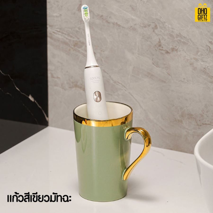 ชุดแก้วใส่แปรงสีฟัน สกรีนชื่อ สกรีนโลโก้  ทำเป็นของพรีเมี่ยมได้ 