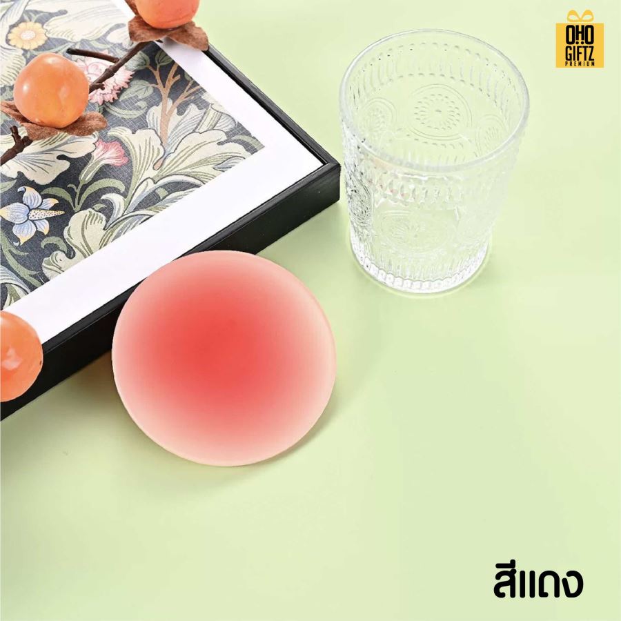 ที่รองแก้วอะคริลิคไล่สี สกรีนโลโก้ได้ พิมพ์ภาพได้