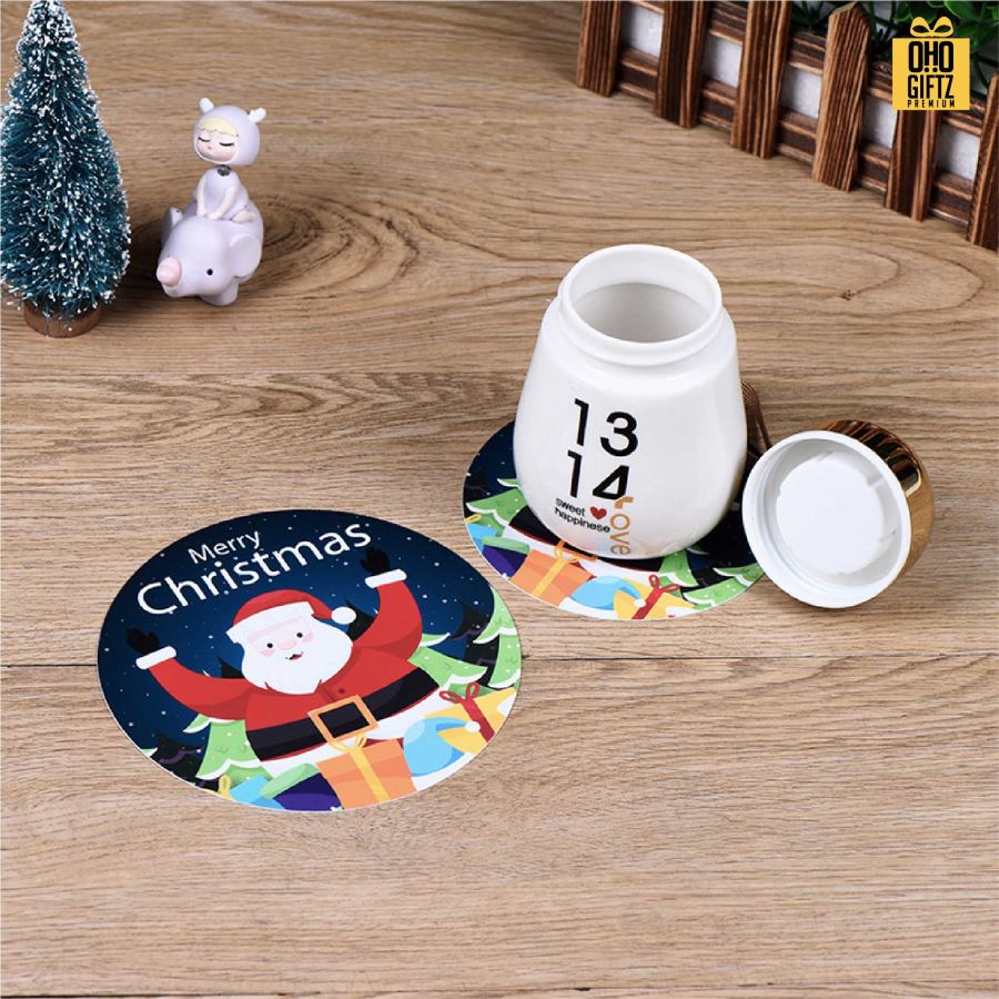 ที่รองแก้วน้ำพลาสติค PP พิมพ์ลายไม่จำกัดสี สกรีนโลโก้ได้ พิมพ์ภาพได้