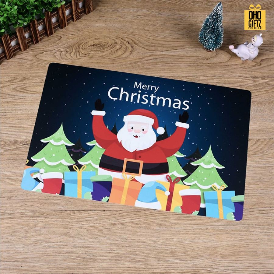 แผ่นรองจานอาหารพลาสติก PP พิมพ์ลายไม่จำกัดสี สกรีนชื่อ ทำเป็นของพรีเมี่ยมได้