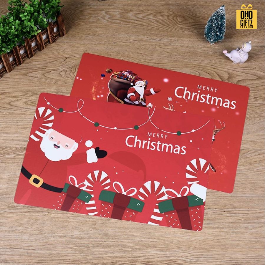 แผ่นรองจานอาหารพลาสติก PP พิมพ์ลายไม่จำกัดสี สกรีนชื่อ ทำเป็นของพรีเมี่ยมได้