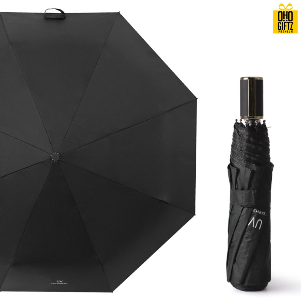 ร่มพับสีล้วนขนาดพกพากัน UV สกรีนโลโก้ ทำเป็นสินค้าพรีเมี่ยม ของชำร่วย ของที่ระลึก
