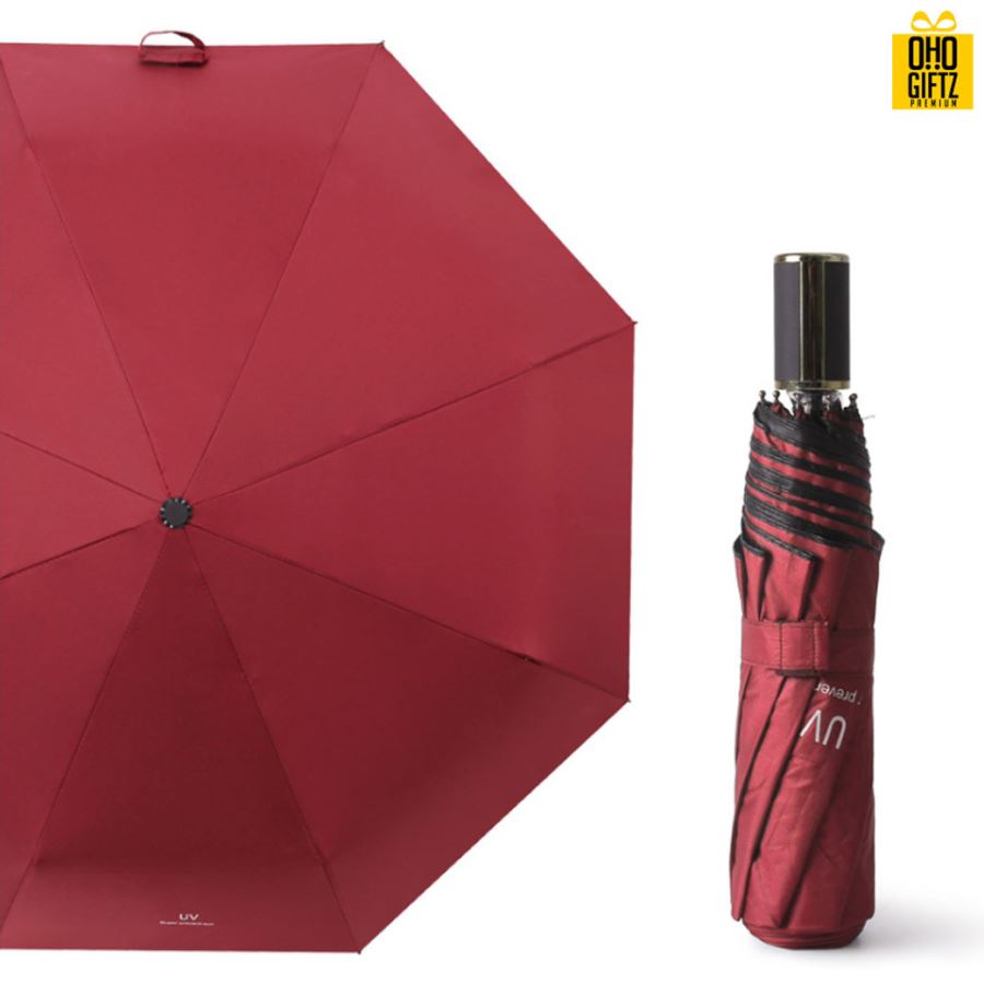 ร่มพับสีล้วนขนาดพกพากัน UV สกรีนโลโก้ ทำเป็นสินค้าพรีเมี่ยม ของชำร่วย ของที่ระลึก