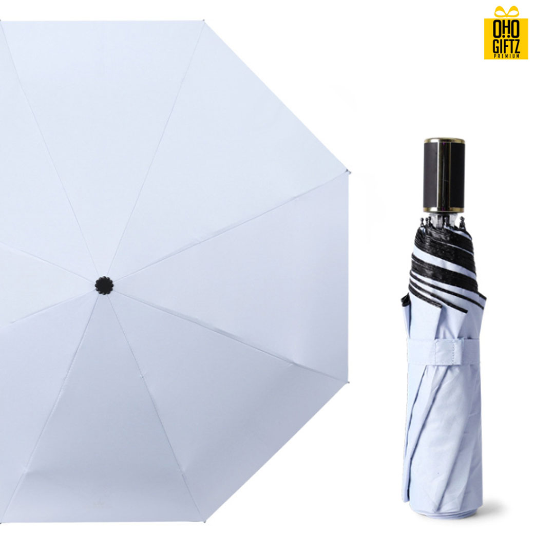 ร่มพับสีล้วนขนาดพกพากัน UV สกรีนโลโก้ ทำเป็นสินค้าพรีเมี่ยม ของชำร่วย ของที่ระลึก