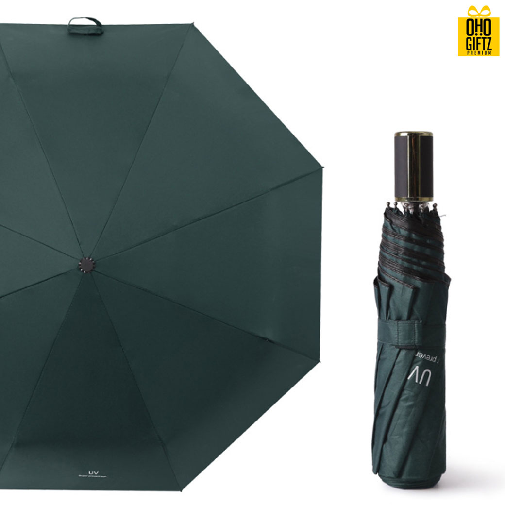 ร่มพับสีล้วนขนาดพกพากัน UV สกรีนโลโก้ ทำเป็นสินค้าพรีเมี่ยม ของชำร่วย ของที่ระลึก