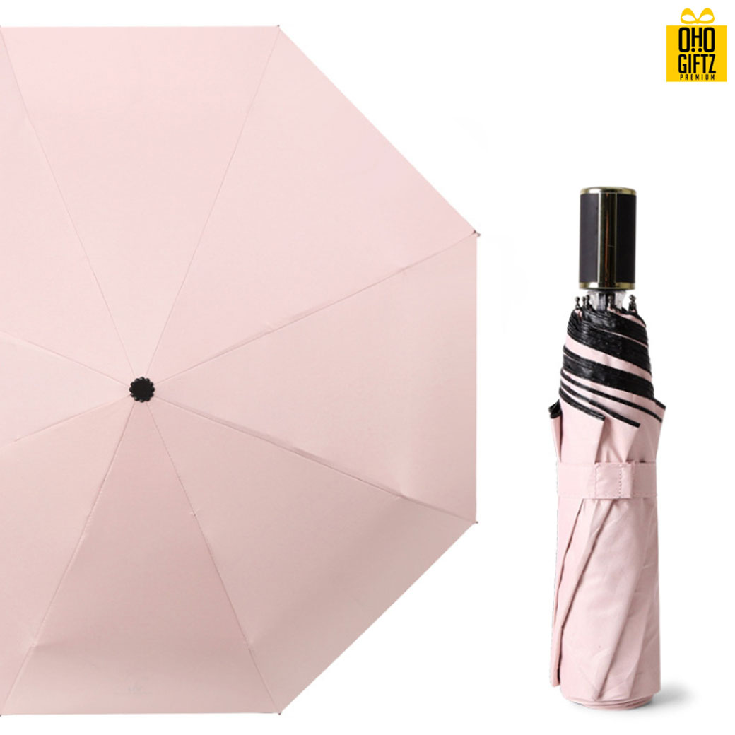 ร่มพับสีล้วนขนาดพกพากัน UV สกรีนโลโก้ ทำเป็นสินค้าพรีเมี่ยม ของชำร่วย ของที่ระลึก