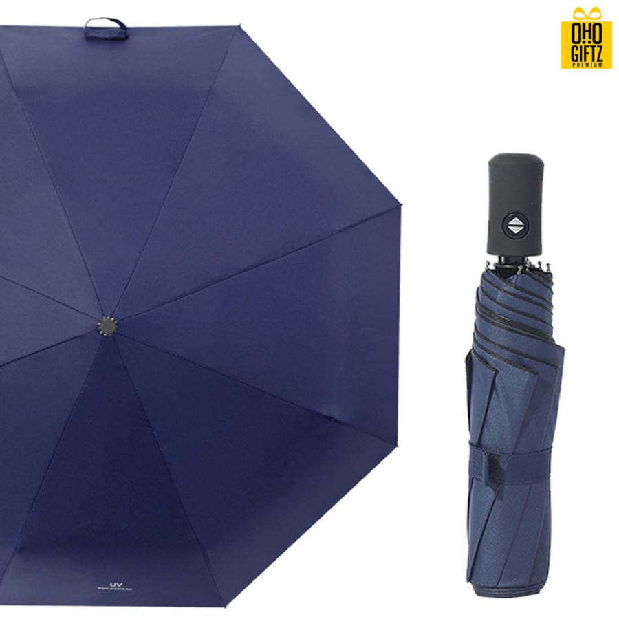 ร่มพับสีล้วนขนาดพกพากัน UV สกรีนโลโก้ ทำเป็นสินค้าพรีเมี่ยม ของชำร่วย ของที่ระลึก