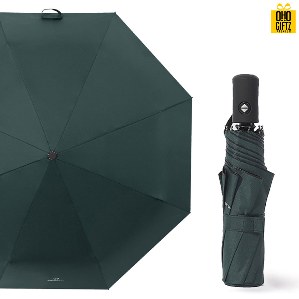 ร่มพับสีล้วนขนาดพกพากัน UV สกรีนโลโก้ ทำเป็นสินค้าพรีเมี่ยม ของชำร่วย ของที่ระลึก