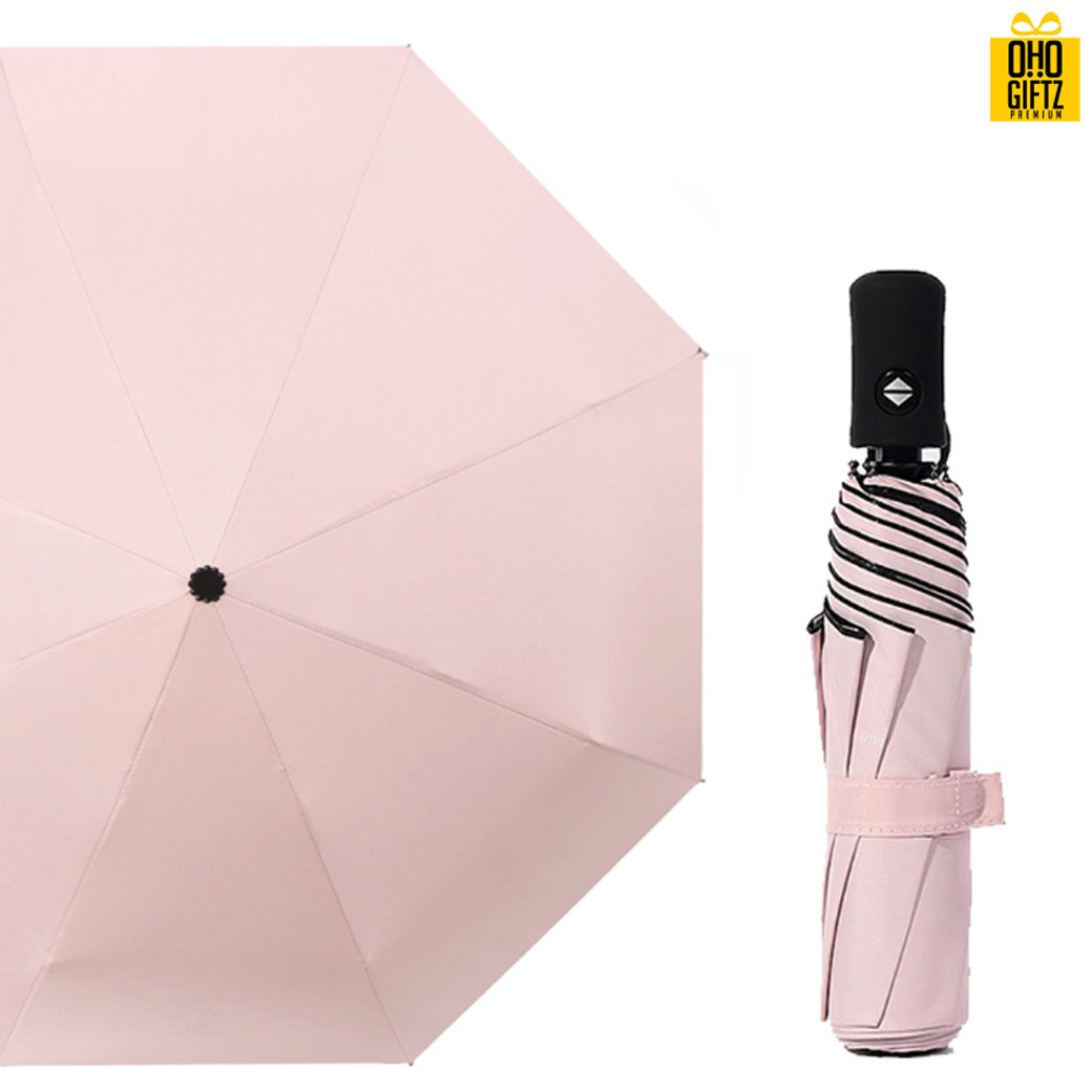 ร่มพับสีล้วนขนาดพกพากัน UV สกรีนโลโก้ ทำเป็นสินค้าพรีเมี่ยม ของชำร่วย ของที่ระลึก